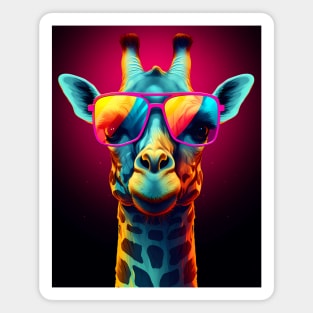 Aesthetic Funny Giraffe Wearing Glasses Magnet